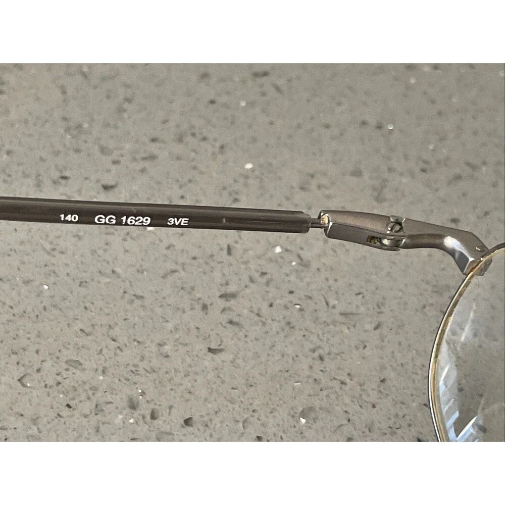 Gucci Eyeglasses Frames Only GG 1629 3VE 52-19-140 Italy full rim silver metal - Picture 9 of 13